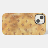 Gold Glitter Stars iPhone Hoesje (Achterkant horizontaal)