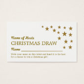 Gold Glitter Stars, kerstfeestkaartjes Visitekaartje (Voorkant)