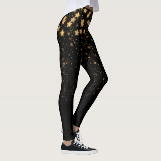 Gold Glitter Stars Leggings (Rechts)