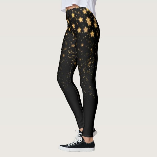 Gold Glitter Stars Leggings (Links)