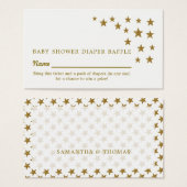 Gold Glitter Stars, luidere Raffle Ticket Visitekaartje (Voorkant /achterkant)