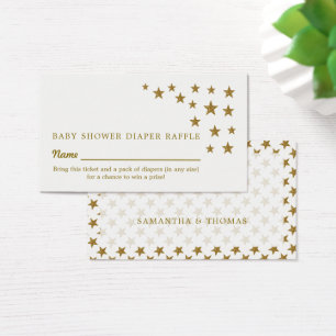 Gold Glitter Stars, luidere Raffle Ticket Visitekaartje