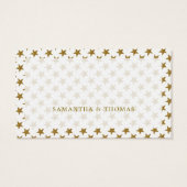 Gold Glitter Stars, luidere Raffle Ticket Visitekaartje (Achterkant)