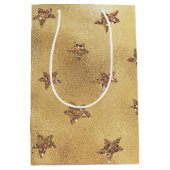 Gold Glitter Stars Medium Cadeauzakje (Voorkant)