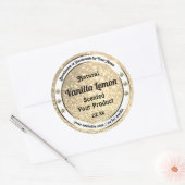 Gold Glitter Stars Mousserende juwelen Product Lab Ronde Sticker (Envelop)