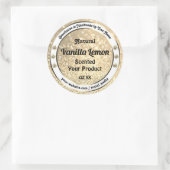 Gold Glitter Stars Mousserende juwelen Product Lab Ronde Sticker (Tas)