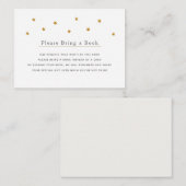 Gold Glitter Stars Neem alsjeblieft een boek Kaart (Voorkant / Achterkant)