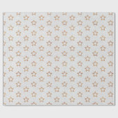 Gold Glitter Stars Pattern-Hoesje met kerstcadeaus Cadeaupapier (Vlak)