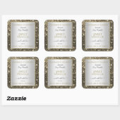  Gold Glitter Stars Product Packaging Labels (Vel)