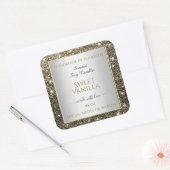  Gold Glitter Stars Product Packaging Labels (Envelop)