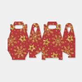 Gold Glitter Stars & Snowflakes Bedankdoosjes (Uitgevouwen)