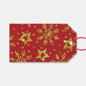 Gold Glitter Stars & Snowflakes Cadeaulabel (Voorkant (Horizontaal))