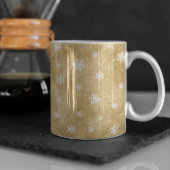 Gold Glitter Stars Snowflakes Coffee Mok