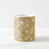 Gold Glitter Stars Snowflakes Coffee Mok (Center)