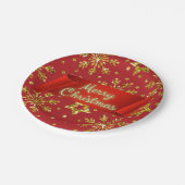 Gold Glitter Stars & Snowflakes Papieren Bordje (Gekanteld)