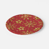 Gold Glitter Stars & Snowflakes Papieren Bordje (Gekanteld)