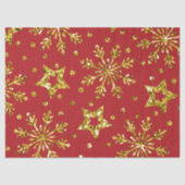 Gold Glitter Stars & Snowflakes Tissuepapier (Voorkant)