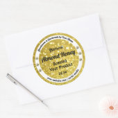 Gold Glitter Stars Sparkle Diamonds Product Labels (Envelop)