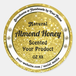 Gold Glitter Stars Sparkle Diamonds Product Labels