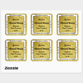 Gold Glitter Stars Sparkle Diamonds Product Labels (Vel)