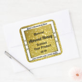 Gold Glitter Stars Sparkle Diamonds Product Labels (Envelop)