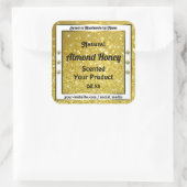Gold Glitter Stars Sparkle Diamonds Product Labels (Tas)