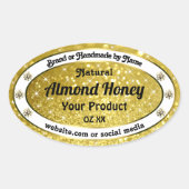 Gold Glitter Stars Sparkle Diamonds Product Labels (Voorkant)