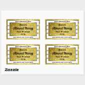 Gold Glitter Stars Sparkle Diamonds Product Labels (Vel)