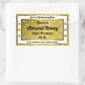 Gold Glitter Stars Sparkle Diamonds Product Labels (Tas)
