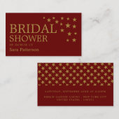 Gold Glitter Stars, Vrijgezellenfeest Ticket Invit (Voorkant / Achterkant)