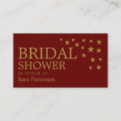 Gold Glitter Stars, Vrijgezellenfeest Ticket Invit (Voorkant)