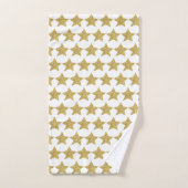 Gold Glitter Stars White Bad Handdoek (Handdoek)