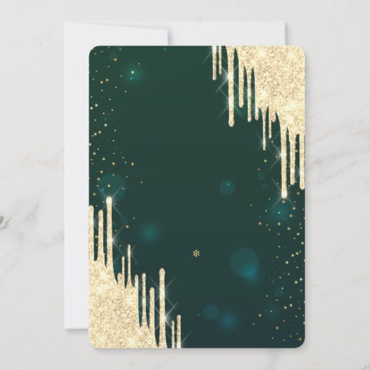 Gold Glitter steekt groen 40e verjaardag af Kaart (Achterkant)