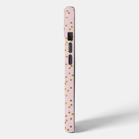 Gold Glitter Stippen en Blush Pink Case-Mate iPhone Case (Achterkant / Links)