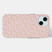 Gold Glitter Stippen en Blush Pink Case-Mate iPhone Case (Achterkant (horizontaal))
