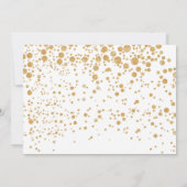 Gold Glitter Stippen Graduation Party Invitation Kaart (Achterkant)