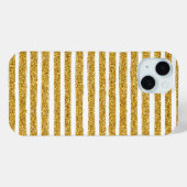 Gold Glitter Stripe Case-Mate iPhone Case (Achterkant (horizontaal))