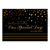 Gold Glitter Stripes Hartelijk dank voor uw specia (Voorkant Horizontaal)