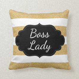 Gold Glitter | Stripes Kussen