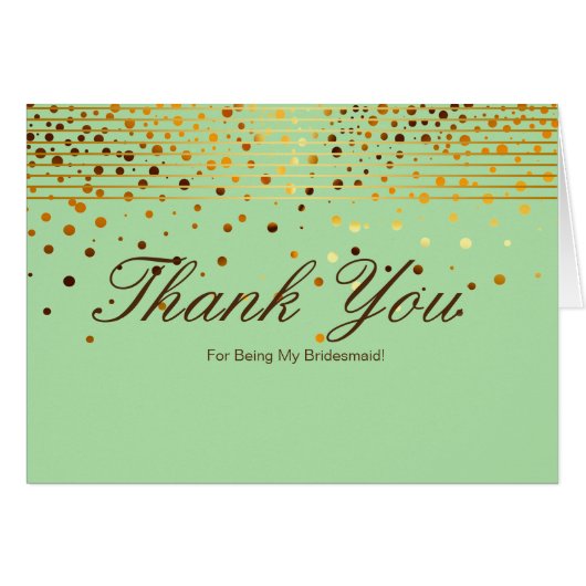 Gold Glitter Stripes voor mijn Bridesmaid Dank (Voorkant Horizontaal)