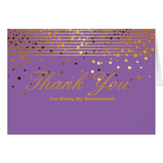 Gold Glitter Stripes voor mijn Bridesmaid Dank (Voorkant Horizontaal)