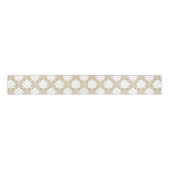 Gold Glitter Style Hearts Weddenschap Pattern Grosgrain Lint (Voorkant)