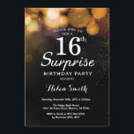 Gold Glitter Surprise 16th Birthday Invitation Kaart<br><div class="desc">Gold Glitter Surprise 16th Birthday Invitation Card. Kinderen van afgelopen dag. Girl Boy Teen Teenage Bday Invite. Glitter Bokeh achtergrond. 13e 15e 16e 18e 21e 30e 40e 50e 70e 80e 90e 100e. Elke leeftijd. Voor verdere aanpassing, te klikken gelieve de knoop "van de Aanpassing het"en ons ontwerphulpmiddel te gebruiken om...</div>