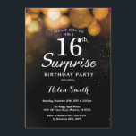 Gold Glitter Surprise 16th Birthday Invitation Kaart<br><div class="desc">Gold Glitter Surprise 16th Birthday Invitation Card. Kinderen van afgelopen dag. Girl Boy Teen Teenage Bday Invite. Glitter Bokeh achtergrond. 13e 15e 16e 18e 21e 30e 40e 50e 70e 80e 90e 100e. Elke leeftijd. Voor verdere aanpassing, te klikken gelieve de knoop "van de Aanpassing het"en ons ontwerphulpmiddel te gebruiken om...</div>