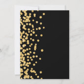  Gold Glitter Surprise 50th Birthday Black Kaart (Achterkant)