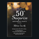 Gold Glitter Surprise 50th Birthday Invitation Kaart<br><div class="desc">Gold Glitter Surprise 50th Birthday Invitation Card. Volwassen verjaardag. Glitter Bokeh achtergrond. 13e 15e 16e 18e 21e 30e 40e 50e 70e 80e 90e 100e. Elke leeftijd. Voor verdere aanpassing,  te klikken gelieve de knoop "van de Aanpassing het"en ons ontwerphulpmiddel te gebruiken om deze sjabloon te wijzigen.</div>