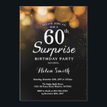 Gold Glitter Surprise 60th Birthday Invitation Kaart<br><div class="desc">Gold Glitter Surprise 60th Birthday Invitation Card. Volwassen verjaardag. Glitter Bokeh achtergrond. 13e 15e 16e 18e 21e 30e 40e 50e 70e 80e 90e 100e. Elke leeftijd. Voor verdere aanpassing,  te klikken gelieve de knoop "van de Aanpassing het"en ons ontwerphulpmiddel te gebruiken om deze sjabloon te wijzigen.</div>