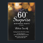 Gold Glitter Surprise 60th Birthday Invitation Kaart<br><div class="desc">Gold Glitter Surprise 60th Birthday Invitation Card. Volwassen verjaardag. Glitter Bokeh achtergrond. 13e 15e 16e 18e 21e 30e 40e 50e 70e 80e 90e 100e. Elke leeftijd. Voor verdere aanpassing,  te klikken gelieve de knoop "van de Aanpassing het"en ons ontwerphulpmiddel te gebruiken om deze sjabloon te wijzigen.</div>
