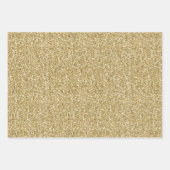 Gold Glitter Sweet 16 Aangepaste stripes Inpakpapier Vel (Voorkant 2)