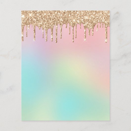 Gold Glitter Sweet 16 Birthday - budgetdruppelaar (Achterkant)